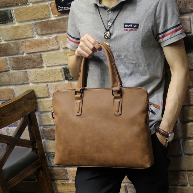 Korean Style Fashion Men&#039;s Bag Horse Leather Men&#039;s Handbag Shoulder Bag Men&#039;s Briefcase Multifunctional Computer Bag Casual