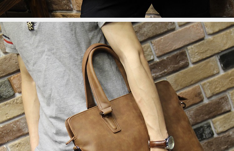 Korean Style Fashion Men's Bag Horse Leather Men's Handbag Shoulder Bag Men's Briefcase Multifunctional Computer Bag Casual Korean Style Fashion Men's Bag Horse Leather Men's Handbag Shoulder Bag Men's Briefcase Multifunctional Computer Bag Casual