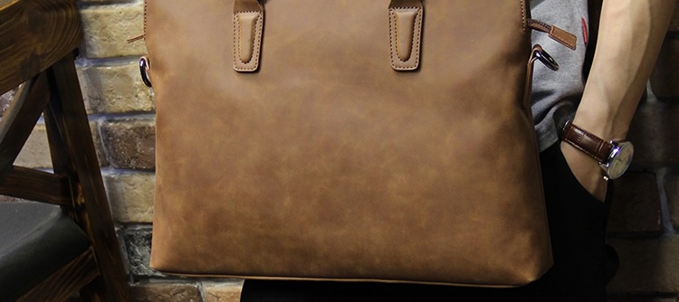 Korean Style Fashion Men's Bag Horse Leather Men's Handbag Shoulder Bag Men's Briefcase Multifunctional Computer Bag Casual Korean Style Fashion Men's Bag Horse Leather Men's Handbag Shoulder Bag Men's Briefcase Multifunctional Computer Bag Casual