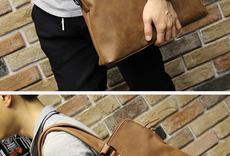 Korean Style Fashion Men's Bag Horse Leather Men's Handbag Shoulder Bag Men's Briefcase Multifunctional Computer Bag Casual Korean Style Fashion Men's Bag Horse Leather Men's Handbag Shoulder Bag Men's Briefcase Multifunctional Computer Bag Casual