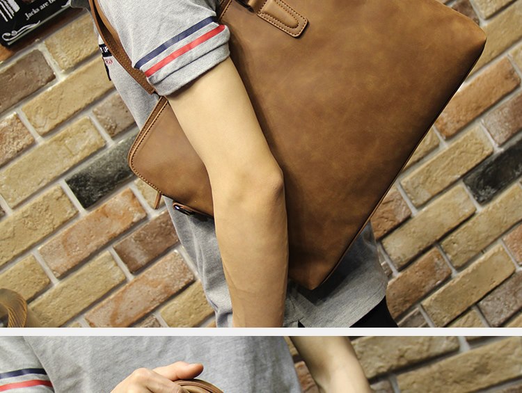 Korean Style Fashion Men's Bag Horse Leather Men's Handbag Shoulder Bag Men's Briefcase Multifunctional Computer Bag Casual Korean Style Fashion Men's Bag Horse Leather Men's Handbag Shoulder Bag Men's Briefcase Multifunctional Computer Bag Casual