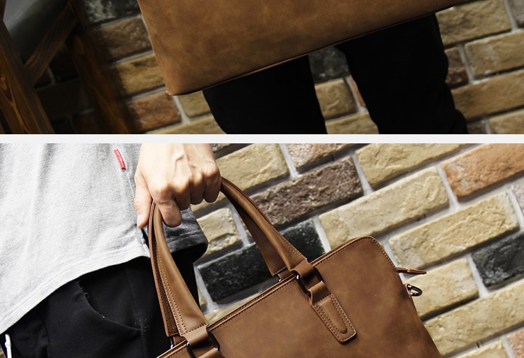 Korean Style Fashion Men's Bag Horse Leather Men's Handbag Shoulder Bag Men's Briefcase Multifunctional Computer Bag Casual Korean Style Fashion Men's Bag Horse Leather Men's Handbag Shoulder Bag Men's Briefcase Multifunctional Computer Bag Casual