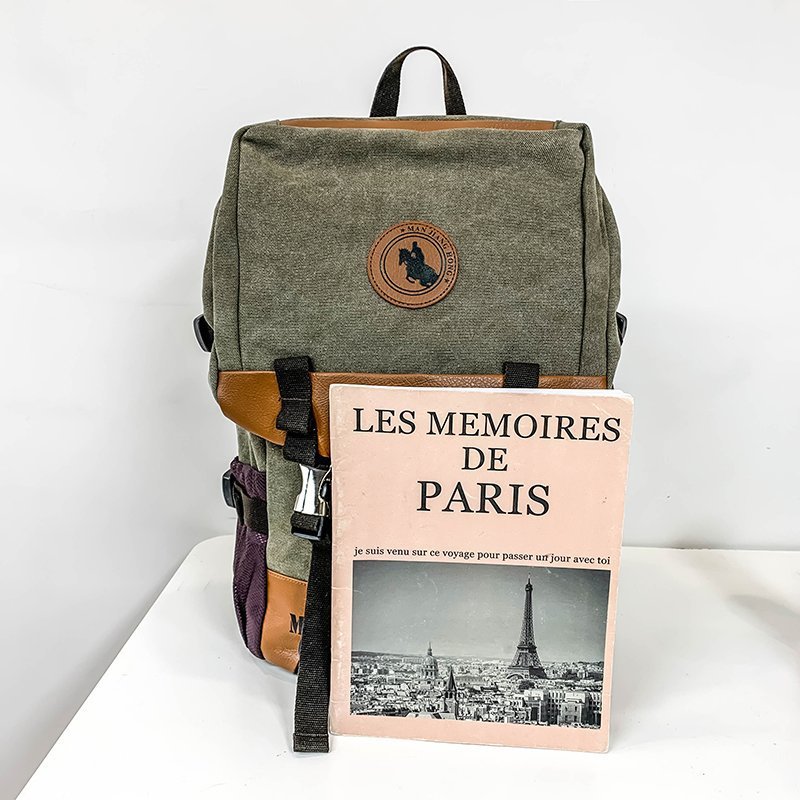 Men&#039;s and Women&#039;s Backpack Fashion Trend Canvas Backpack Youth Computer Backpack College Students Bag Leisure Travel Bag