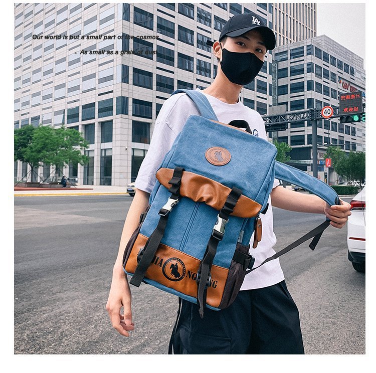 Men's and Women's Backpack Fashion Trend Canvas Backpack Youth Computer Backpack College Students Bag Leisure Travel Bag Men's and Women's Backpack Fashion Trend Canvas Backpack Youth Computer Backpack College Students Bag Leisure Travel Bag