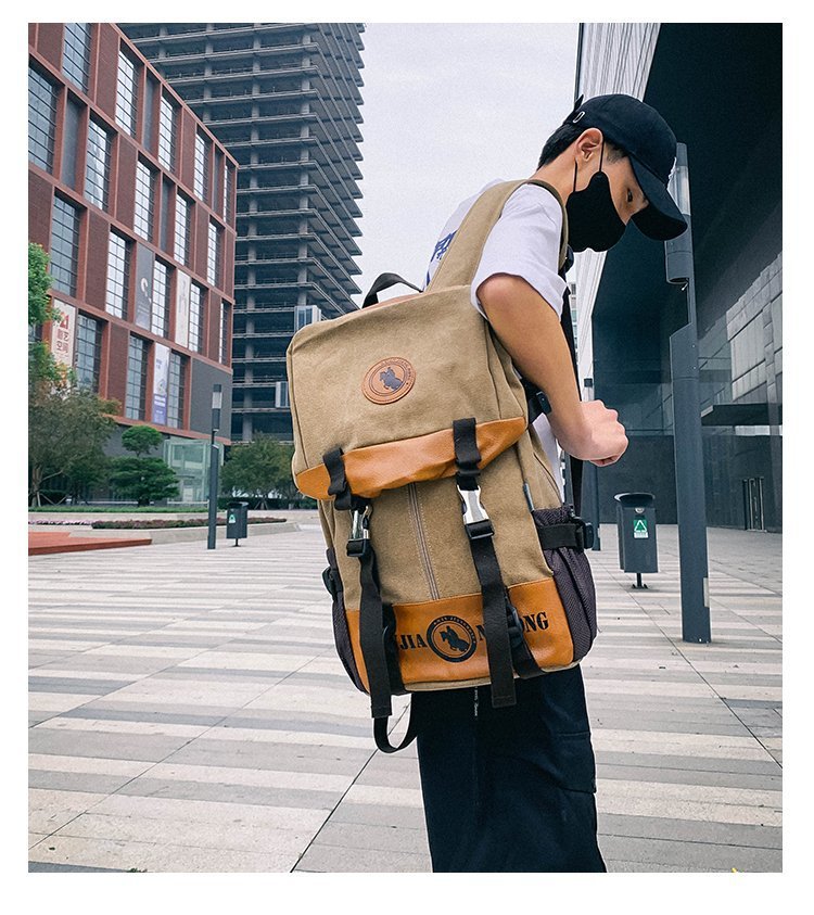 Men's and Women's Backpack Fashion Trend Canvas Backpack Youth Computer Backpack College Students Bag Leisure Travel Bag Men's and Women's Backpack Fashion Trend Canvas Backpack Youth Computer Backpack College Students Bag Leisure Travel Bag