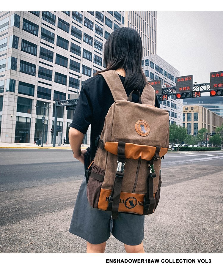 Men's and Women's Backpack Fashion Trend Canvas Backpack Youth Computer Backpack College Students Bag Leisure Travel Bag Men's and Women's Backpack Fashion Trend Canvas Backpack Youth Computer Backpack College Students Bag Leisure Travel Bag