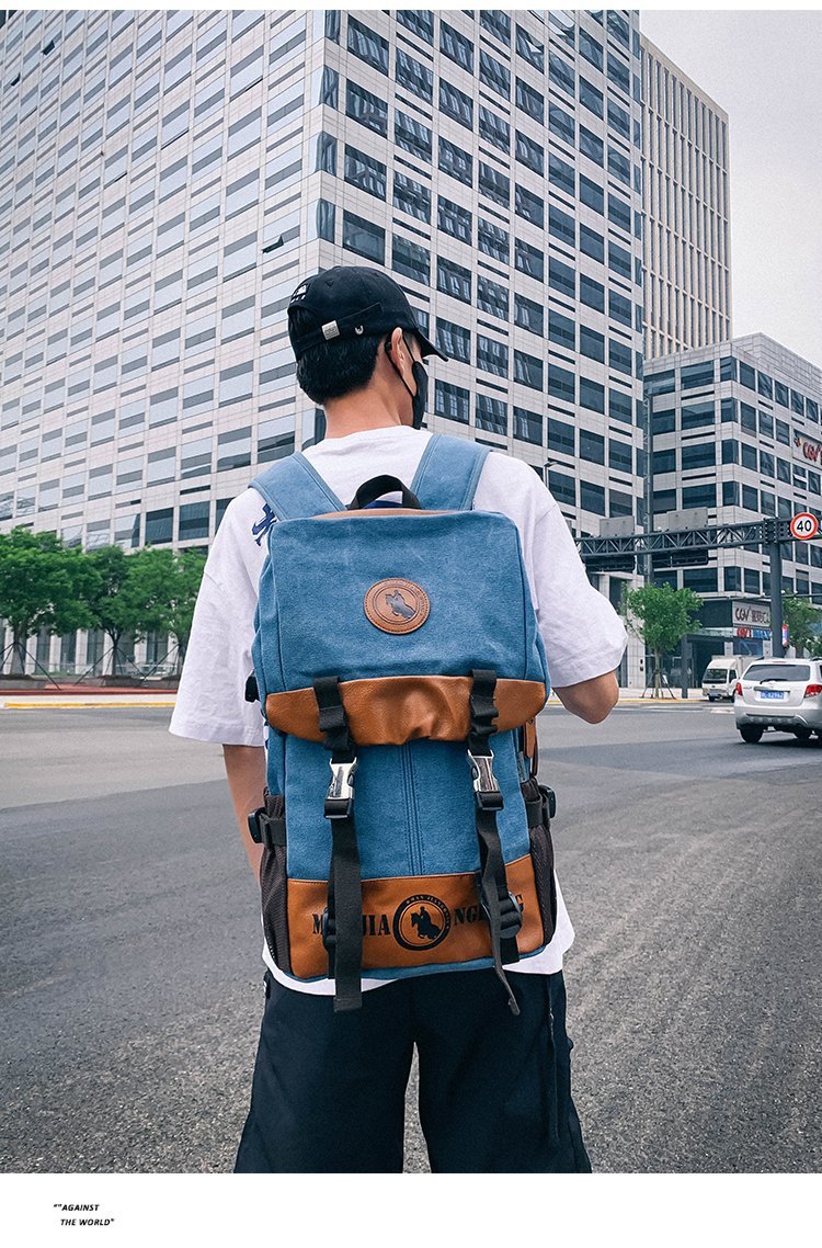 Men's and Women's Backpack Fashion Trend Canvas Backpack Youth Computer Backpack College Students Bag Leisure Travel Bag Men's and Women's Backpack Fashion Trend Canvas Backpack Youth Computer Backpack College Students Bag Leisure Travel Bag