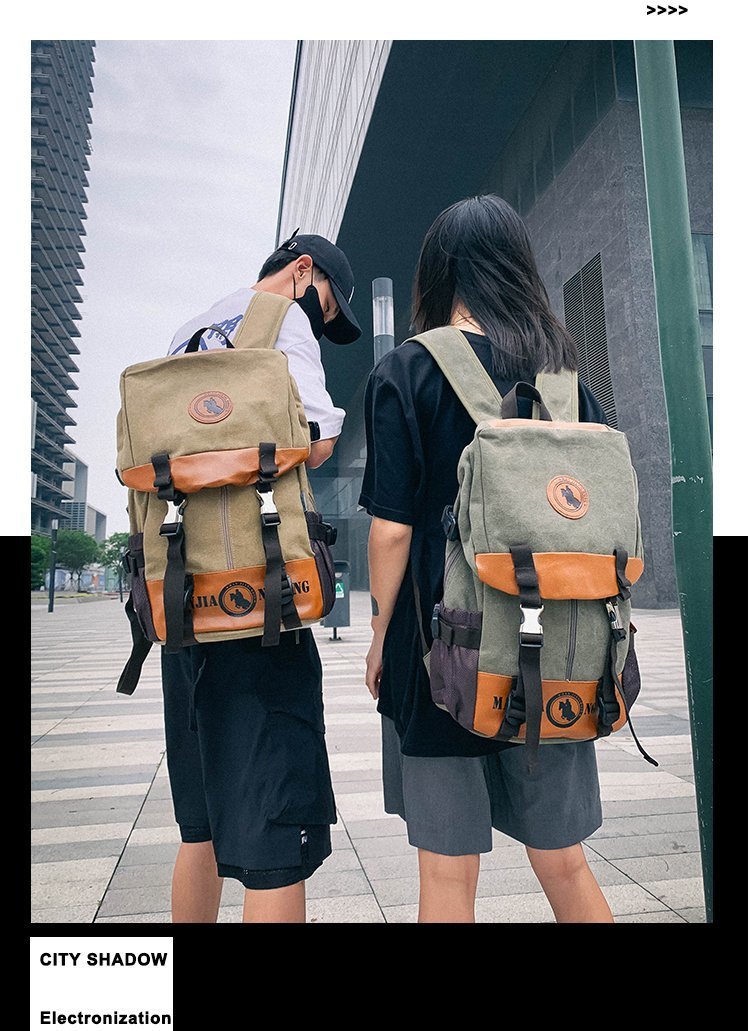 Men's and Women's Backpack Fashion Trend Canvas Backpack Youth Computer Backpack College Students Bag Leisure Travel Bag Men's and Women's Backpack Fashion Trend Canvas Backpack Youth Computer Backpack College Students Bag Leisure Travel Bag