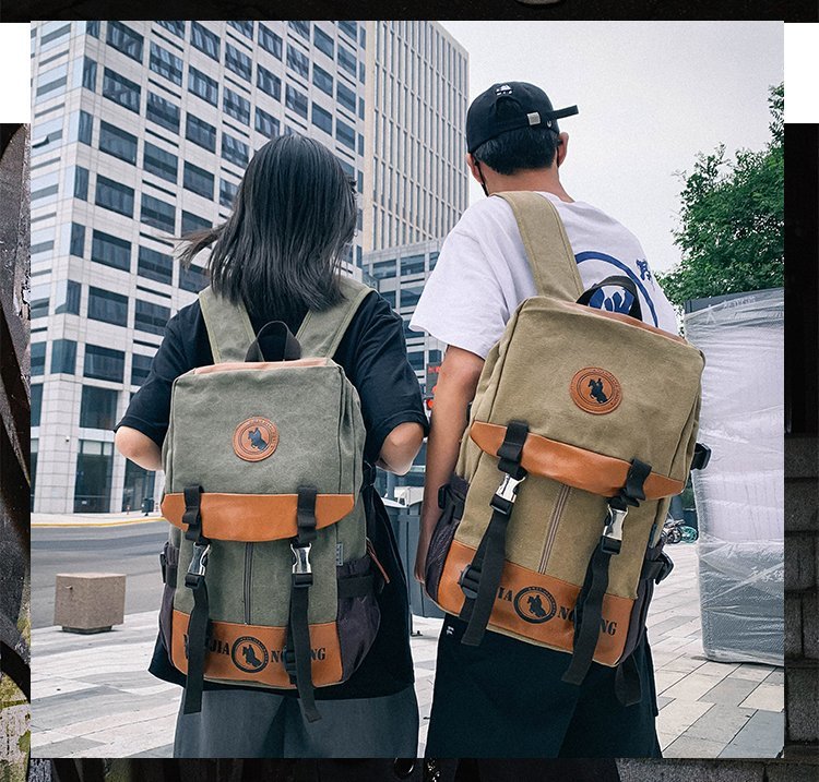 Men's and Women's Backpack Fashion Trend Canvas Backpack Youth Computer Backpack College Students Bag Leisure Travel Bag Men's and Women's Backpack Fashion Trend Canvas Backpack Youth Computer Backpack College Students Bag Leisure Travel Bag