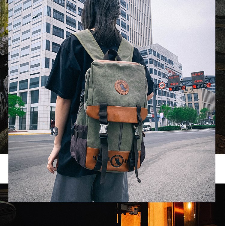Men's and Women's Backpack Fashion Trend Canvas Backpack Youth Computer Backpack College Students Bag Leisure Travel Bag Men's and Women's Backpack Fashion Trend Canvas Backpack Youth Computer Backpack College Students Bag Leisure Travel Bag