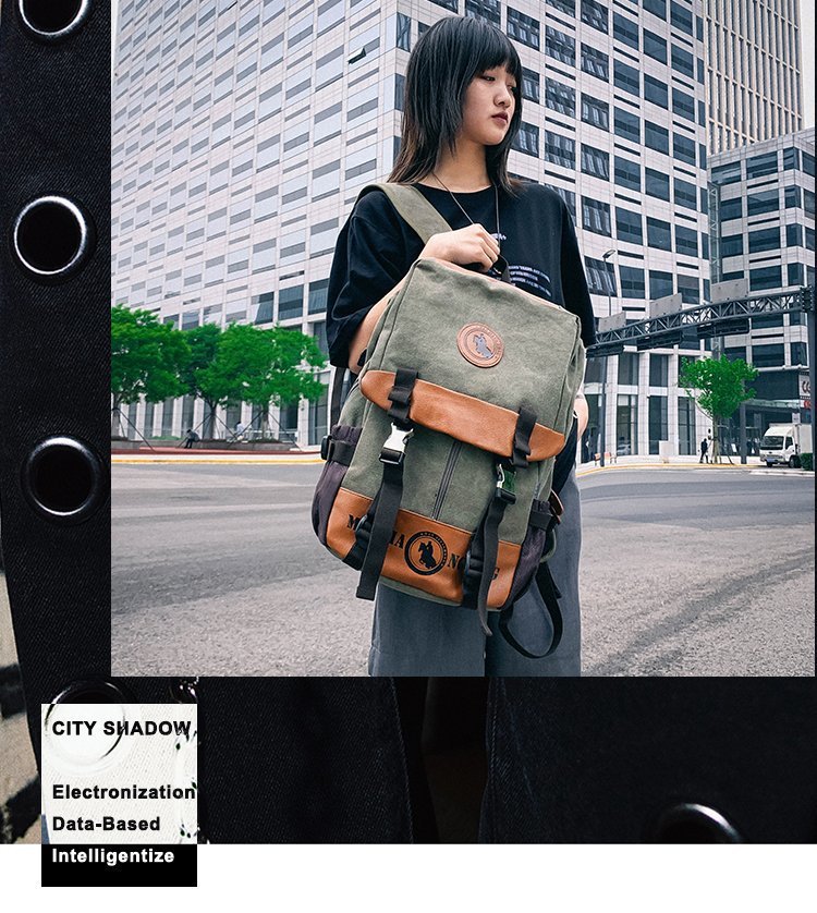 Men's and Women's Backpack Fashion Trend Canvas Backpack Youth Computer Backpack College Students Bag Leisure Travel Bag Men's and Women's Backpack Fashion Trend Canvas Backpack Youth Computer Backpack College Students Bag Leisure Travel Bag