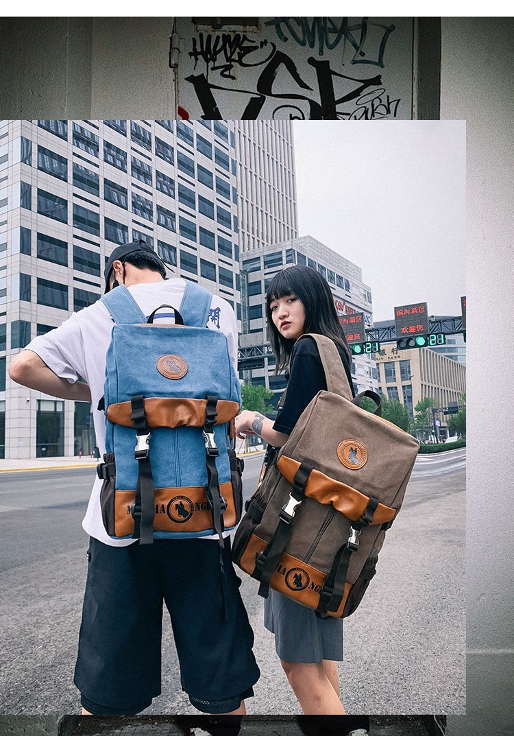 Men's and Women's Backpack Fashion Trend Canvas Backpack Youth Computer Backpack College Students Bag Leisure Travel Bag Men's and Women's Backpack Fashion Trend Canvas Backpack Youth Computer Backpack College Students Bag Leisure Travel Bag