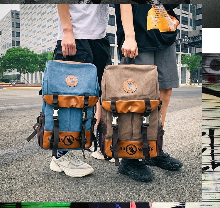 Men's and Women's Backpack Fashion Trend Canvas Backpack Youth Computer Backpack College Students Bag Leisure Travel Bag Men's and Women's Backpack Fashion Trend Canvas Backpack Youth Computer Backpack College Students Bag Leisure Travel Bag