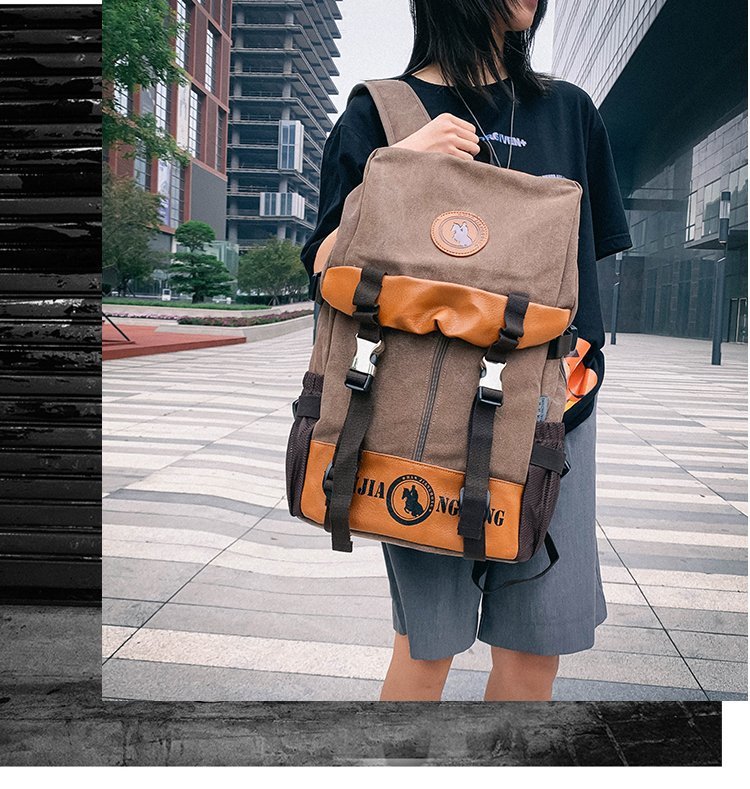 Men's and Women's Backpack Fashion Trend Canvas Backpack Youth Computer Backpack College Students Bag Leisure Travel Bag Men's and Women's Backpack Fashion Trend Canvas Backpack Youth Computer Backpack College Students Bag Leisure Travel Bag