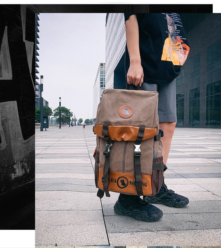 Men's and Women's Backpack Fashion Trend Canvas Backpack Youth Computer Backpack College Students Bag Leisure Travel Bag Men's and Women's Backpack Fashion Trend Canvas Backpack Youth Computer Backpack College Students Bag Leisure Travel Bag