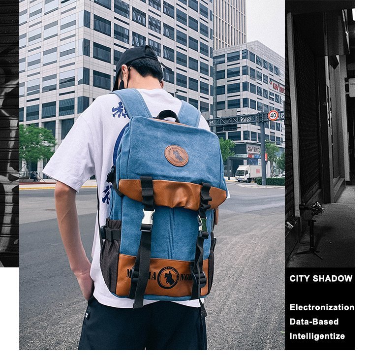 Men's and Women's Backpack Fashion Trend Canvas Backpack Youth Computer Backpack College Students Bag Leisure Travel Bag Men's and Women's Backpack Fashion Trend Canvas Backpack Youth Computer Backpack College Students Bag Leisure Travel Bag