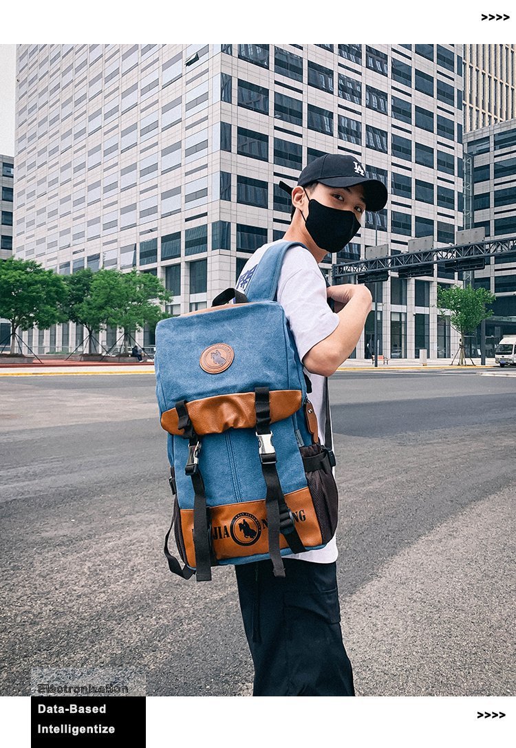 Men's and Women's Backpack Fashion Trend Canvas Backpack Youth Computer Backpack College Students Bag Leisure Travel Bag Men's and Women's Backpack Fashion Trend Canvas Backpack Youth Computer Backpack College Students Bag Leisure Travel Bag