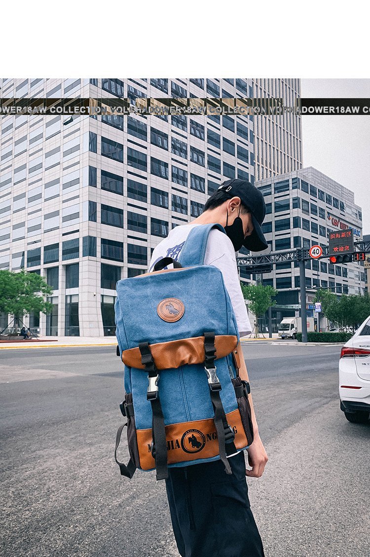 Men's and Women's Backpack Fashion Trend Canvas Backpack Youth Computer Backpack College Students Bag Leisure Travel Bag Men's and Women's Backpack Fashion Trend Canvas Backpack Youth Computer Backpack College Students Bag Leisure Travel Bag
