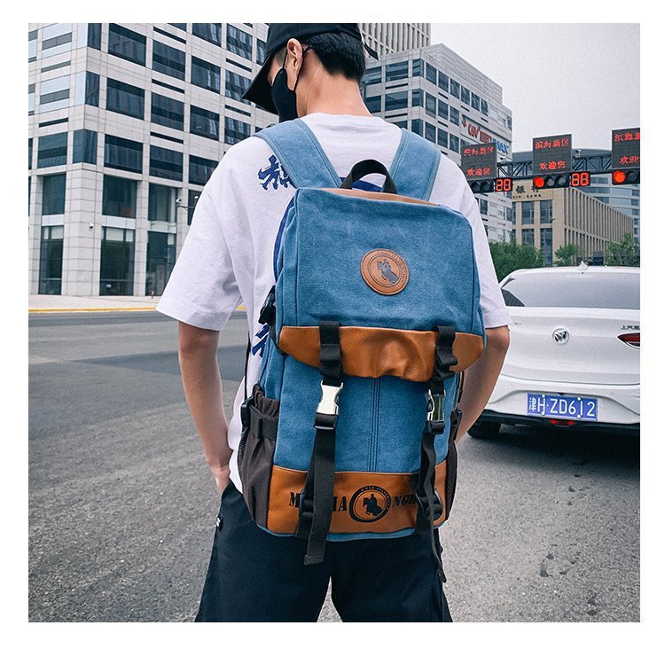 Men's and Women's Backpack Fashion Trend Canvas Backpack Youth Computer Backpack College Students Bag Leisure Travel Bag Men's and Women's Backpack Fashion Trend Canvas Backpack Youth Computer Backpack College Students Bag Leisure Travel Bag