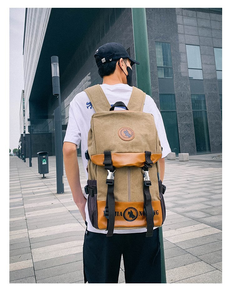 Men's and Women's Backpack Fashion Trend Canvas Backpack Youth Computer Backpack College Students Bag Leisure Travel Bag Men's and Women's Backpack Fashion Trend Canvas Backpack Youth Computer Backpack College Students Bag Leisure Travel Bag