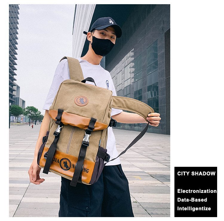 Men's and Women's Backpack Fashion Trend Canvas Backpack Youth Computer Backpack College Students Bag Leisure Travel Bag Men's and Women's Backpack Fashion Trend Canvas Backpack Youth Computer Backpack College Students Bag Leisure Travel Bag
