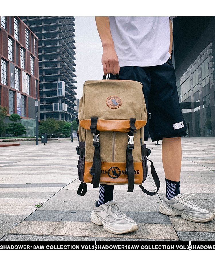 Men's and Women's Backpack Fashion Trend Canvas Backpack Youth Computer Backpack College Students Bag Leisure Travel Bag Men's and Women's Backpack Fashion Trend Canvas Backpack Youth Computer Backpack College Students Bag Leisure Travel Bag