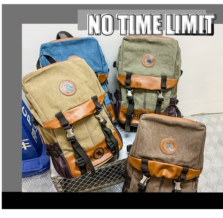 Men's and Women's Backpack Fashion Trend Canvas Backpack Youth Computer Backpack College Students Bag Leisure Travel Bag Men's and Women's Backpack Fashion Trend Canvas Backpack Youth Computer Backpack College Students Bag Leisure Travel Bag