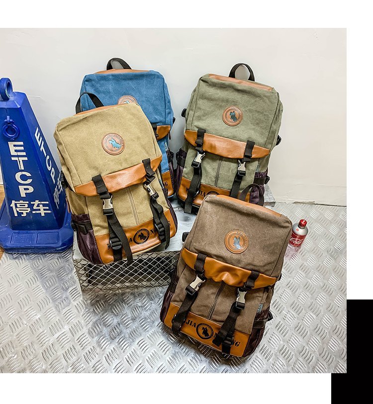 Men's and Women's Backpack Fashion Trend Canvas Backpack Youth Computer Backpack College Students Bag Leisure Travel Bag Men's and Women's Backpack Fashion Trend Canvas Backpack Youth Computer Backpack College Students Bag Leisure Travel Bag