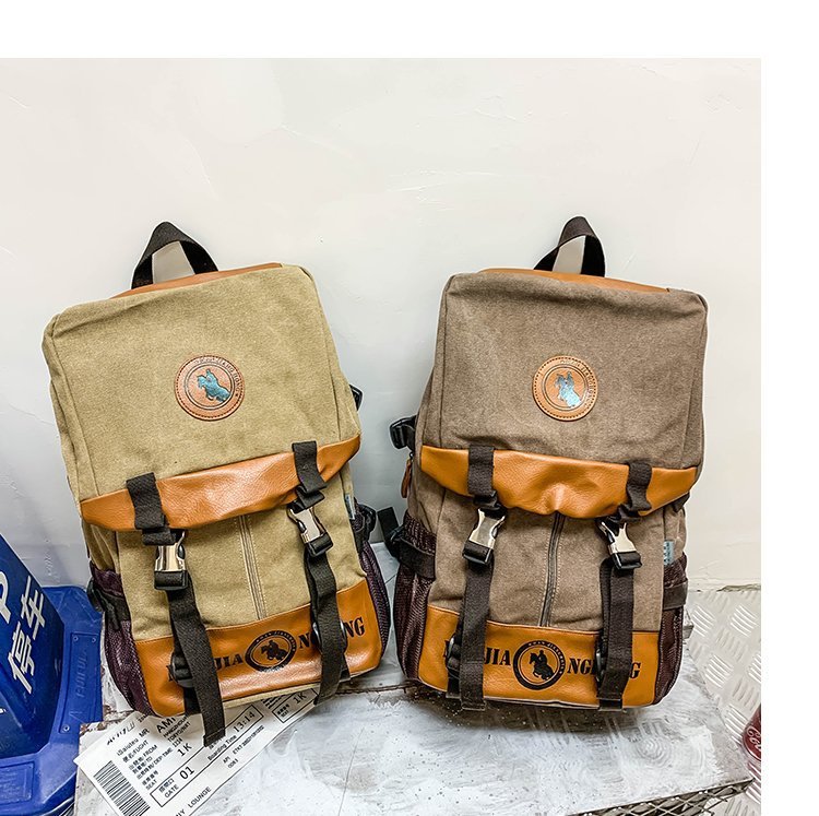Men's and Women's Backpack Fashion Trend Canvas Backpack Youth Computer Backpack College Students Bag Leisure Travel Bag Men's and Women's Backpack Fashion Trend Canvas Backpack Youth Computer Backpack College Students Bag Leisure Travel Bag