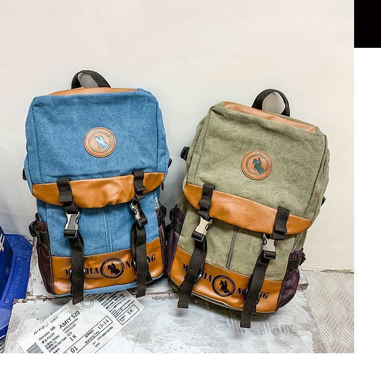 Men's and Women's Backpack Fashion Trend Canvas Backpack Youth Computer Backpack College Students Bag Leisure Travel Bag Men's and Women's Backpack Fashion Trend Canvas Backpack Youth Computer Backpack College Students Bag Leisure Travel Bag