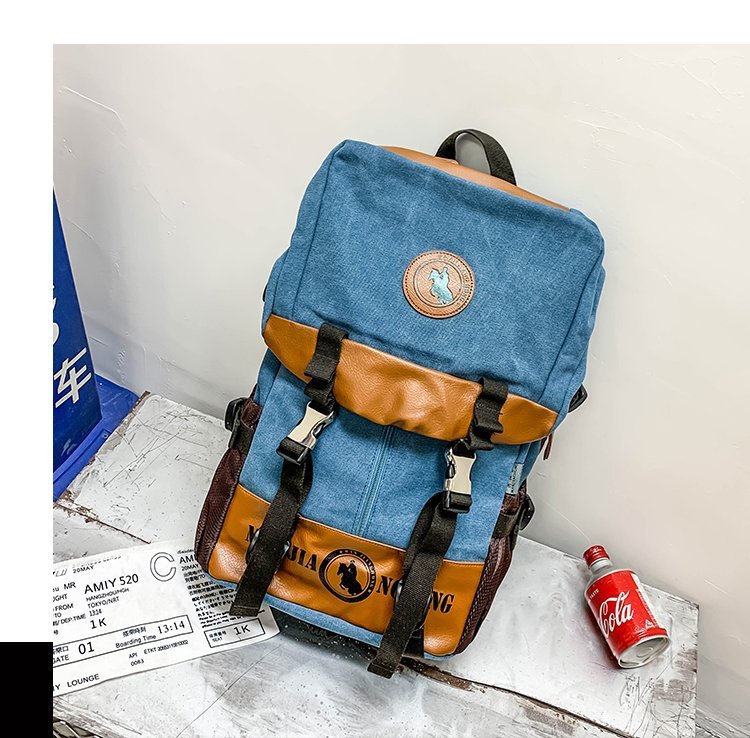 Men's and Women's Backpack Fashion Trend Canvas Backpack Youth Computer Backpack College Students Bag Leisure Travel Bag Men's and Women's Backpack Fashion Trend Canvas Backpack Youth Computer Backpack College Students Bag Leisure Travel Bag