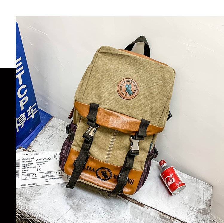 Men's and Women's Backpack Fashion Trend Canvas Backpack Youth Computer Backpack College Students Bag Leisure Travel Bag Men's and Women's Backpack Fashion Trend Canvas Backpack Youth Computer Backpack College Students Bag Leisure Travel Bag