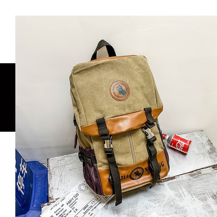 Men's and Women's Backpack Fashion Trend Canvas Backpack Youth Computer Backpack College Students Bag Leisure Travel Bag Men's and Women's Backpack Fashion Trend Canvas Backpack Youth Computer Backpack College Students Bag Leisure Travel Bag