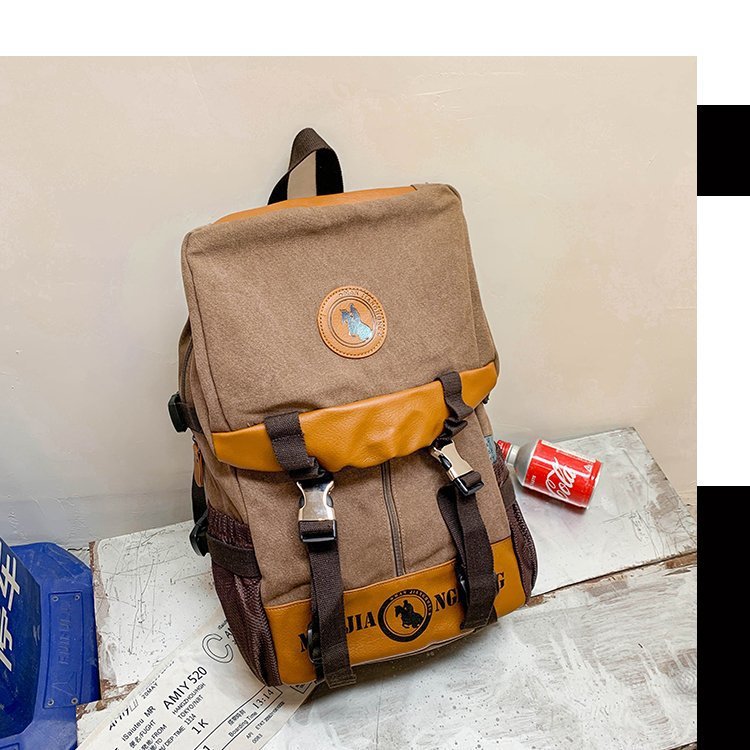 Men's and Women's Backpack Fashion Trend Canvas Backpack Youth Computer Backpack College Students Bag Leisure Travel Bag Men's and Women's Backpack Fashion Trend Canvas Backpack Youth Computer Backpack College Students Bag Leisure Travel Bag