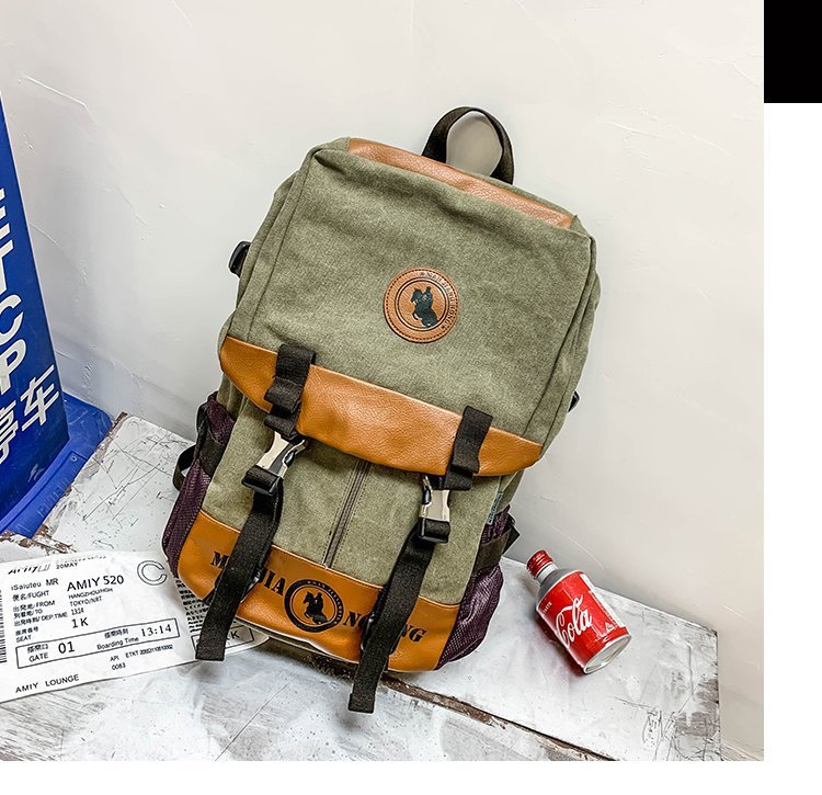 Men's and Women's Backpack Fashion Trend Canvas Backpack Youth Computer Backpack College Students Bag Leisure Travel Bag Men's and Women's Backpack Fashion Trend Canvas Backpack Youth Computer Backpack College Students Bag Leisure Travel Bag