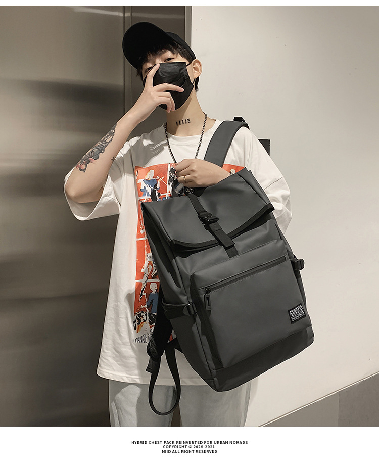 New Simple Backpack Men's Casual Travel Bag Computer Backpack Lightweight College Students Bag One Piece Dropshipping New Simple Backpack Men's Casual Travel Bag Computer Backpack Lightweight College Students Bag One Piece Dropshipping