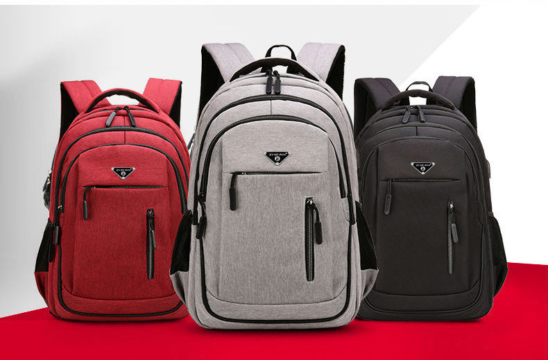 Men's Large Capacity Backpack Rechargeable USB Business Computer Bag Casual Backpack Early High School Student Schoolbag Men's Large Capacity Backpack Rechargeable USB Business Computer Bag Casual Backpack Early High School Student Schoolbag