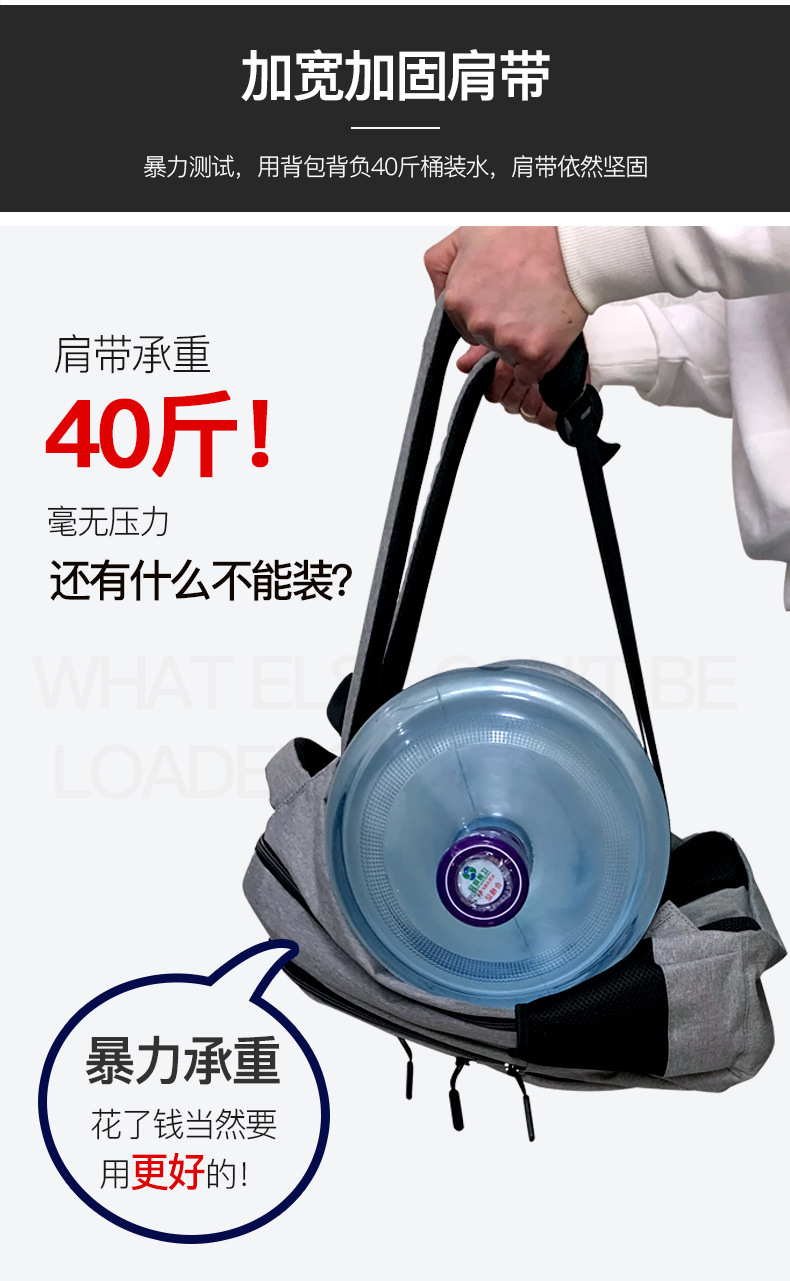 Men's Large Capacity Backpack Rechargeable USB Business Computer Bag Casual Backpack Early High School Student Schoolbag Men's Large Capacity Backpack Rechargeable USB Business Computer Bag Casual Backpack Early High School Student Schoolbag