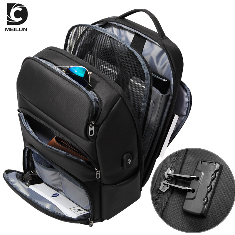 DC CrossBorder New MultiFunction Business Backpack Male USB Large Capacity Computer Bag Gift Student AntiTheft Backpack