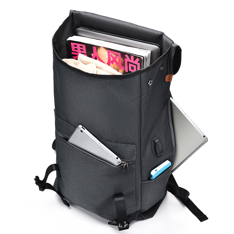 New Backpack Men&#039;s Fashion All-Matching Simple Bag 15.6-Inch Computer Backpack Large Capacity Travel Bags Men&#039;s and Women&#039;s