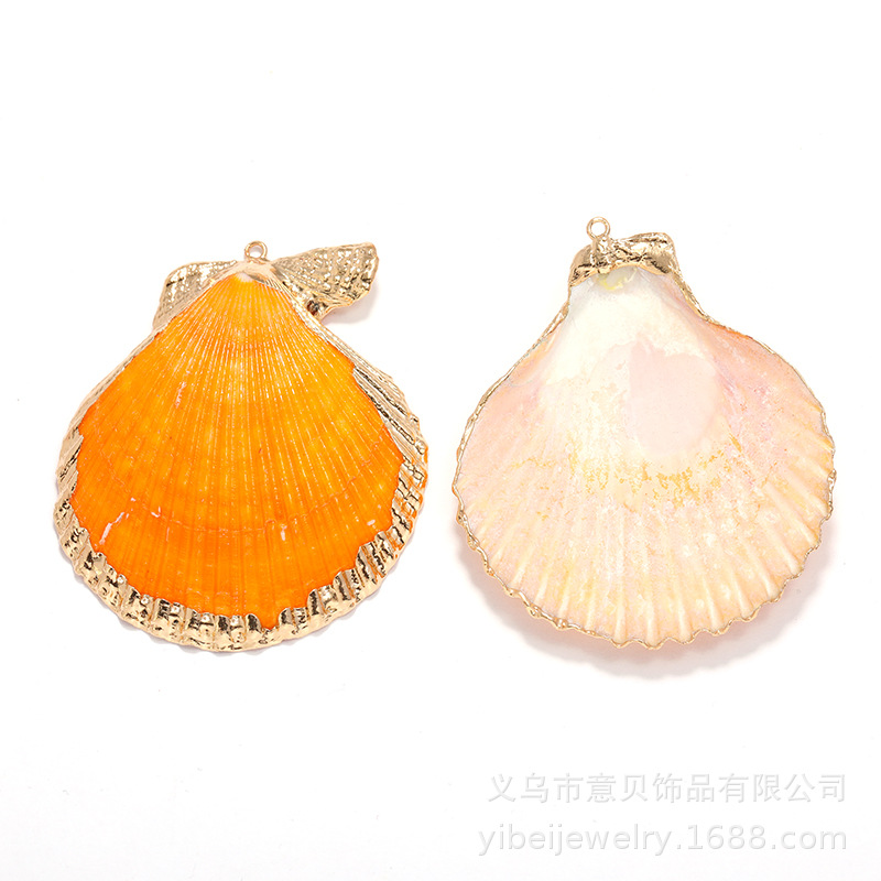 Yibei Gold-Plated Lemon Yellow Scallop Amazon Hot Jewelry Pendant Necklace Bracelet Accessories Yibei Gold-Plated Lemon Yellow Scallop Amazon Hot Jewelry Pendant Necklace Bracelet Accessories