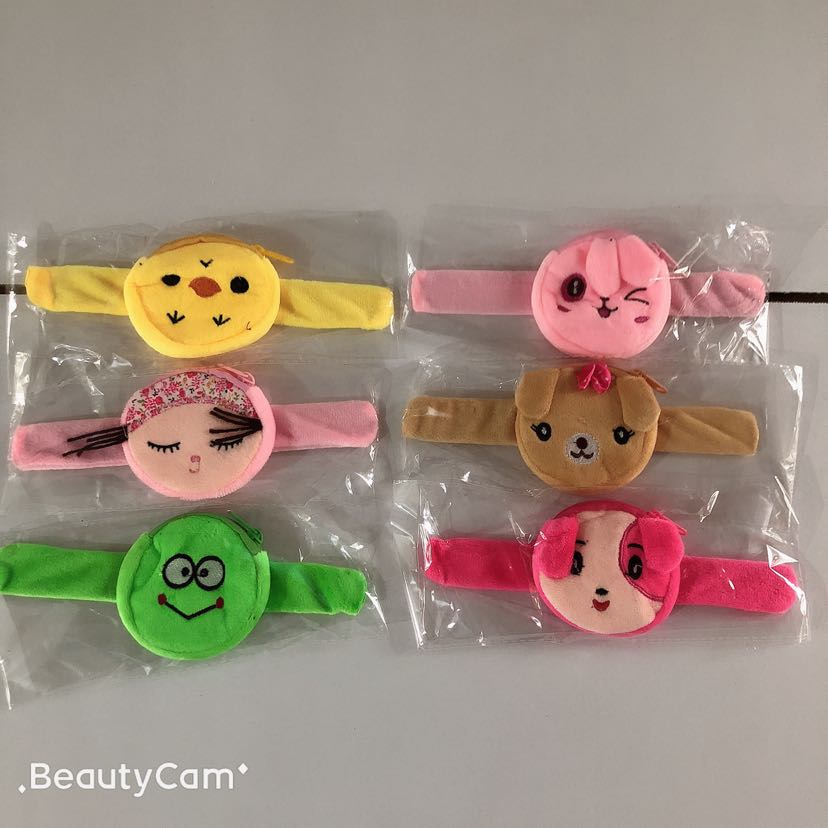 Patting ring plush Patting ring purse children 's animal Patting ring zero wallet Patting ring bracelet children' s wrist watch