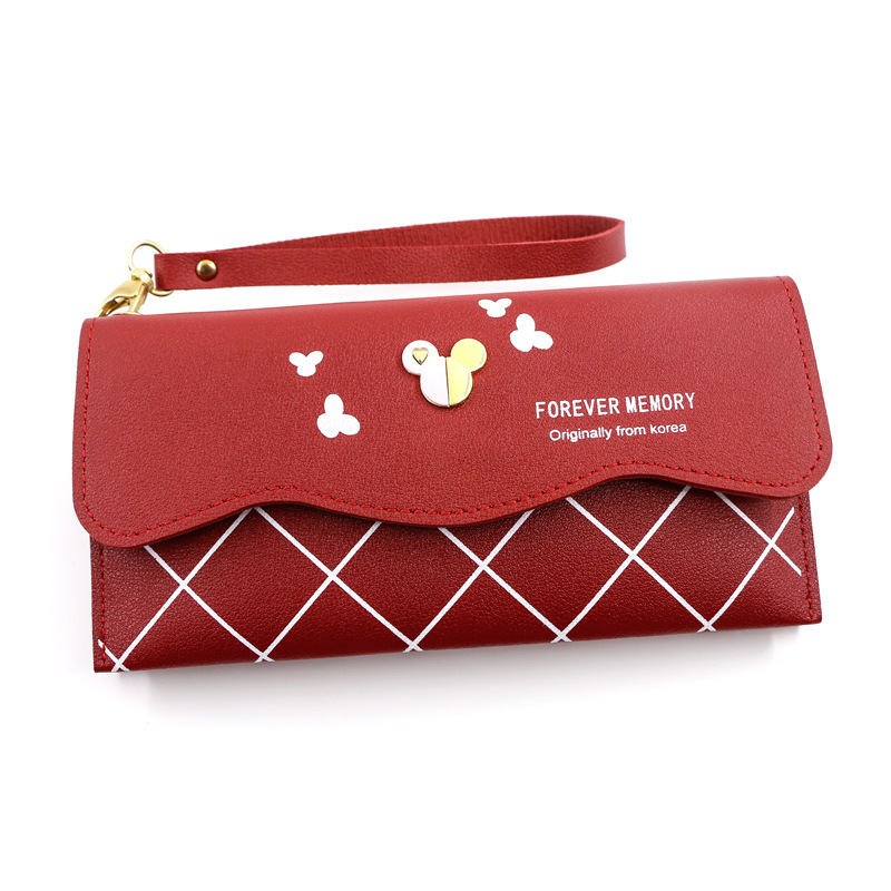 Factory Direct Supply Korean Fashion Women&#039;s Long Wallet Simple Cute Coin Purse Clutch Cartoon Card Holder