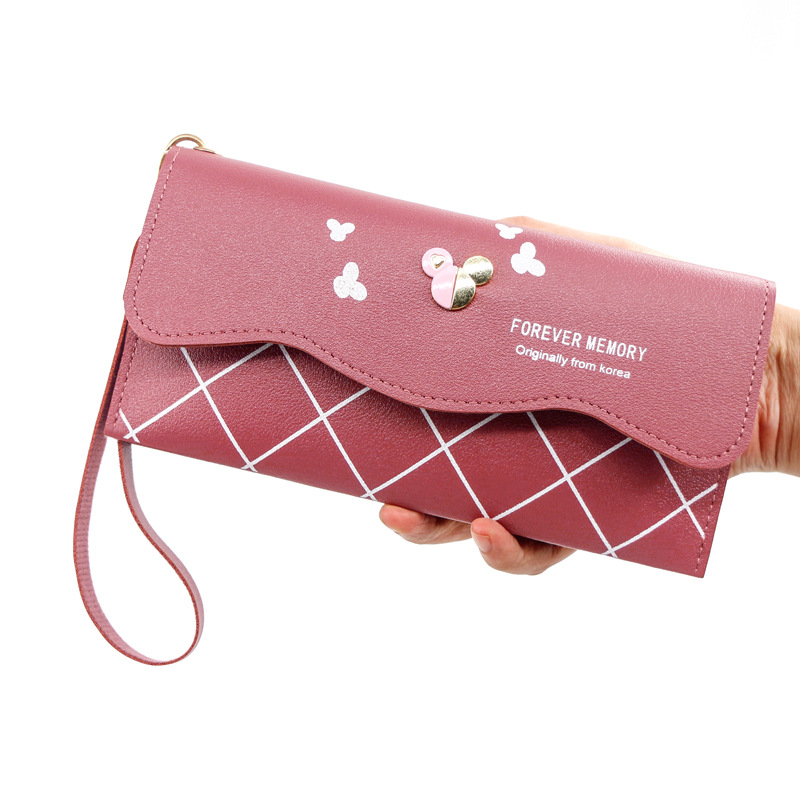 Factory Direct Supply Korean Fashion Women&#039;s Long Wallet Simple Cute Coin Purse Clutch Cartoon Card Holder