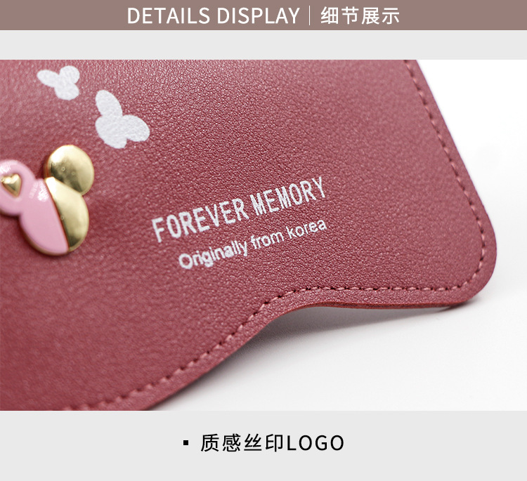 Factory Direct Supply Korean Fashion Women's Long Wallet Simple Cute Coin Purse Clutch Cartoon Card Holder