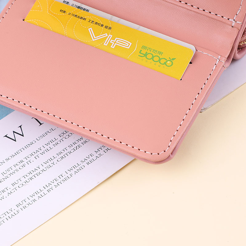Short Multiple Card Slots Female Wallet Factory Wholesale Direct Sales Short Wallet Female New Small Wallet Female Folding Wallet