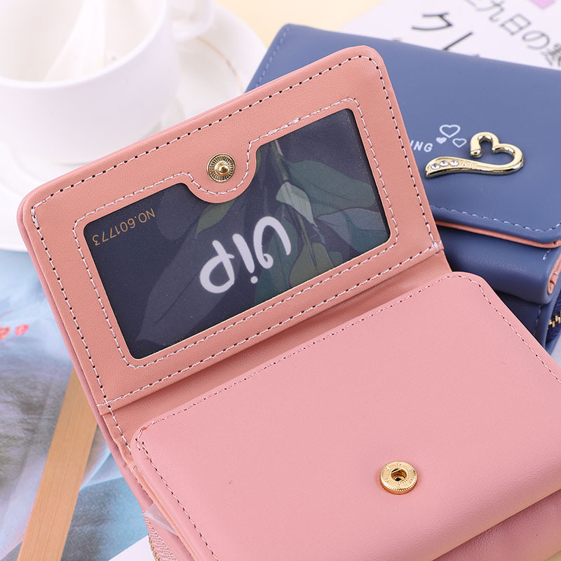 Short Multiple Card Slots Female Wallet Factory Wholesale Direct Sales Short Wallet Female New Small Wallet Female Folding Wallet