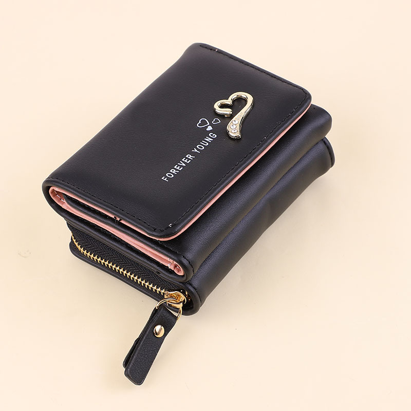 Short Multiple Card Slots Female Wallet Factory Wholesale Direct Sales Short Wallet Female New Small Wallet Female Folding Wallet