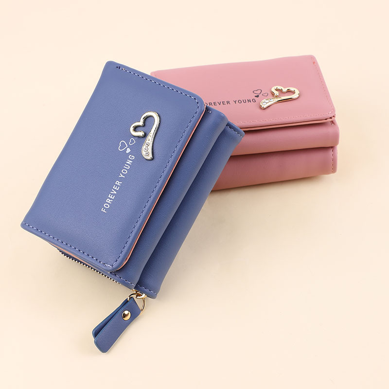 Short Multiple Card Slots Female Wallet Factory Wholesale Direct Sales Short Wallet Female New Small Wallet Female Folding Wallet