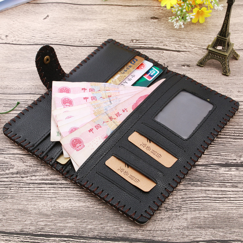  upgraded version of hand - made wallet lady leather cabinet wallet ethnic style hand - made wallet can be customized bag 